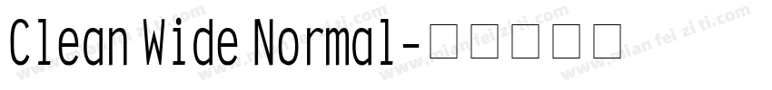 Clean Wide Normal字体转换